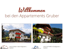 Tablet Screenshot of gruber-gastein.at
